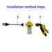 1pc Portable High-pressure Car Wash Water Gun, Quick Connection Adapter, Multi-function Garden Hose Nozzle, Adjustable Thickening Rod Spray, Suitable_voghion.com