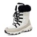 Novas botas femininas quentes de inverno para neve 2022, plus size, acolchoadas, de algodão nordeste, transfronteiriças, sapatos femininos de tamanho grande_voghion.com