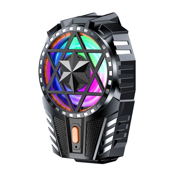 Tragbarer Kühler für mobile Lüfterzellen-Kühlplatte, Telefonkühler mit RGB-Licht_voghion.com