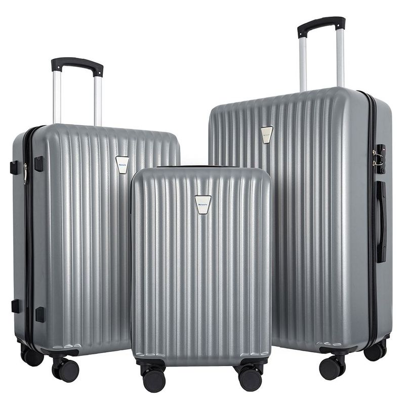 3-Piece Hardshell Suitcase Set, Professional & Family Luggage With TSA Lock & Double Spinner Wheels, Large Capacity Lightweight Expandable Cases For Business & Vacation_voghion.com