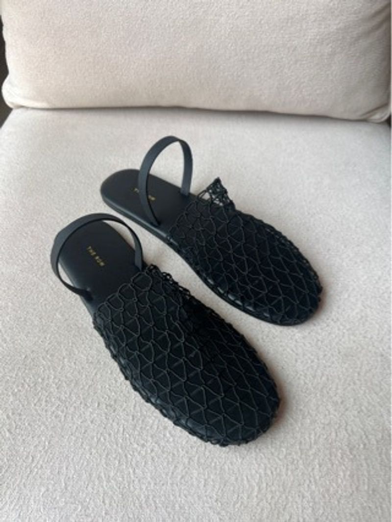 Therow Spring/Summer New Unique Woven Baotou Roman Sandals Women's Hollow Breathable Flat Bottom Fashion Muller Shoes_voghion.com
