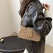 Diamond indentation letter hardware new style commuting leisure solid color crossbody chain underarm bag female_voghion.com