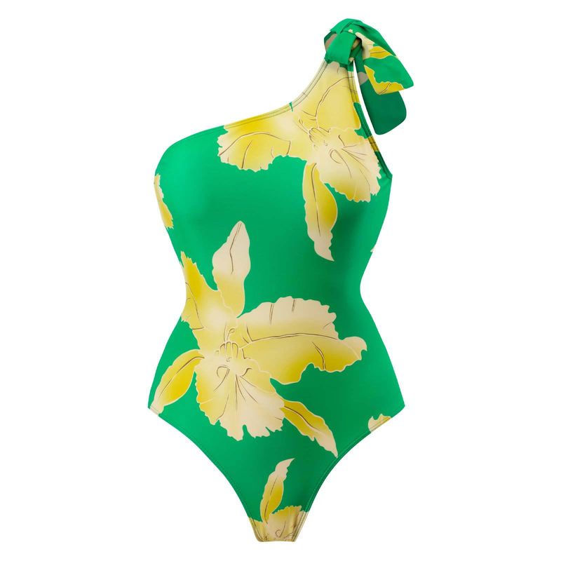2023 Nieuwe sexy zwemkleding uit één stuk damesbadkleding met één schouder Bikini chiffon strandrokset_voghion.com