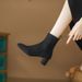 Shoes 2023 New Autumn Winter Martin Women's Elastic Slim Knitted Sock High Heel Short Boots_voghion.com