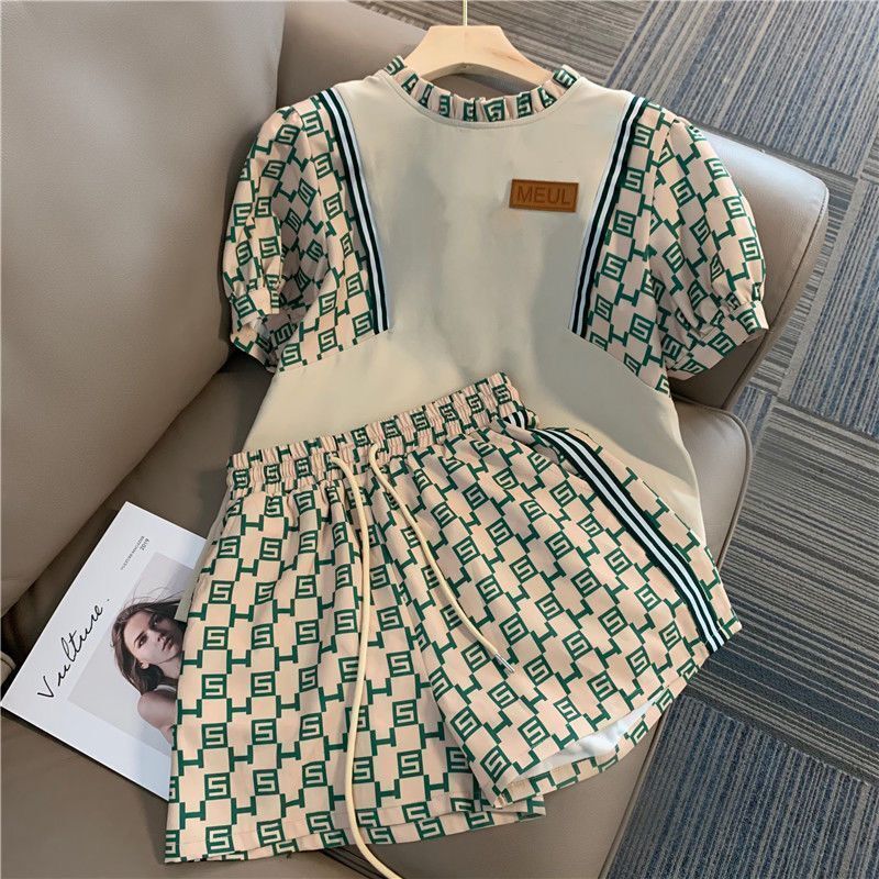 Women's Clothing loose, casual, slim, short-sleeved shorts, two-piece suit_voghion.com
