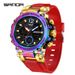 Men's Digital Analog Sports Watch With Night Light, Waterproof, Dual Time, Countdown, Stopwatch, Alarm, And Hourly Chime_voghion.com