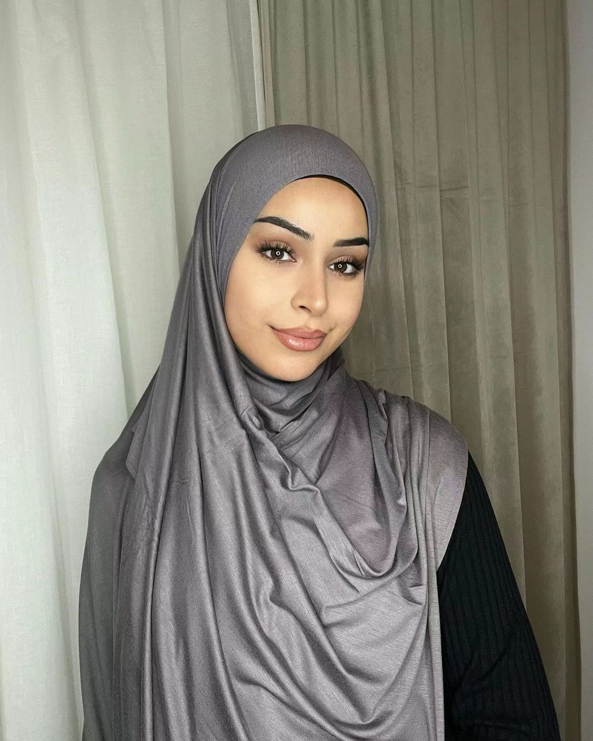 Écharpe en coton mercerisé de couleur unie transfrontalière du New Jersey pour femme, longue écharpe classique et polyvalente en modal, foulard monochrome_voghion.com