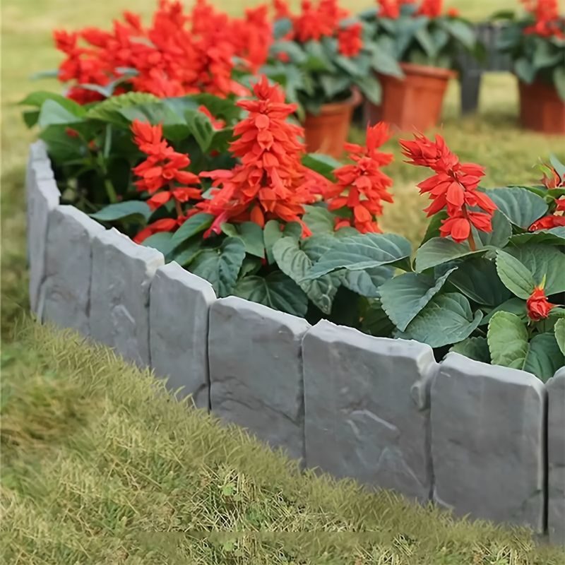 10 szt. - Plastikowy płot ogrodowy, rama ogrodzeniowa, podwórko, trawnik, dziedziniec, dekoracja jesienna, łatwy w montażu, zewnętrzny ogród warzywny, trawnik, element krajobrazowy_voghion.com