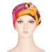 side braid tie-dye striped multi-color soft headscarf hat Muslim chemotherapy hat cross-border new style_voghion.com