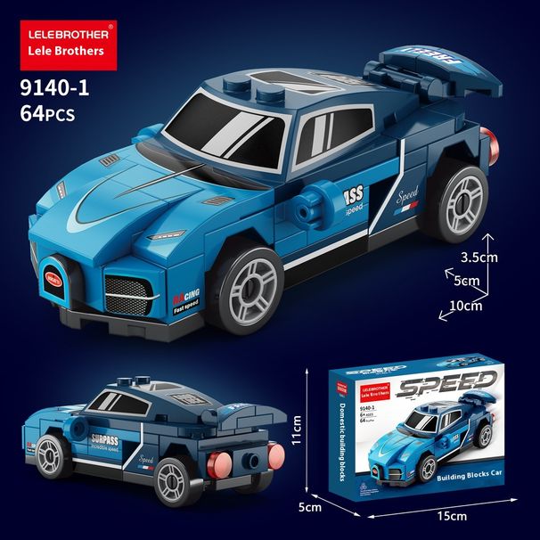 Cross-Border Bagged Pull-Back Building Blocks Racing Car Model Children's Day Toy Boy Gift_voghion.com