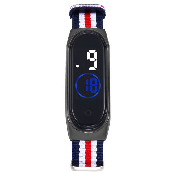 Spot Direktverkauf LED Elektronische Uhr Für Studenten, Einfache Und Modische Touch Wasserdichte Nylon Seil Strap_voghion.com