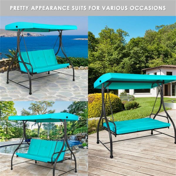 3-Seat Swing Chairs , Convertible Swing Hammock Bed_voghion.com