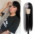 Syntetisk paryk kvinders lange glatte hår sort og gråt dobbelt tone syntetisk fiber pandebånd lolita anime cosplay_voghion.com