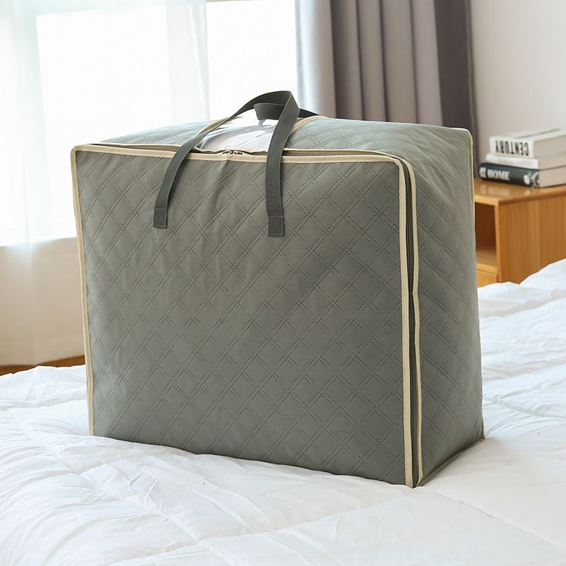 Home & Garden Cotton And Linen Printed Quilt Packing Bag Storage Box Moisture Proof And Insect Proof Fabric Clothing Soft Storage Bag Moving Bag_voghion.com