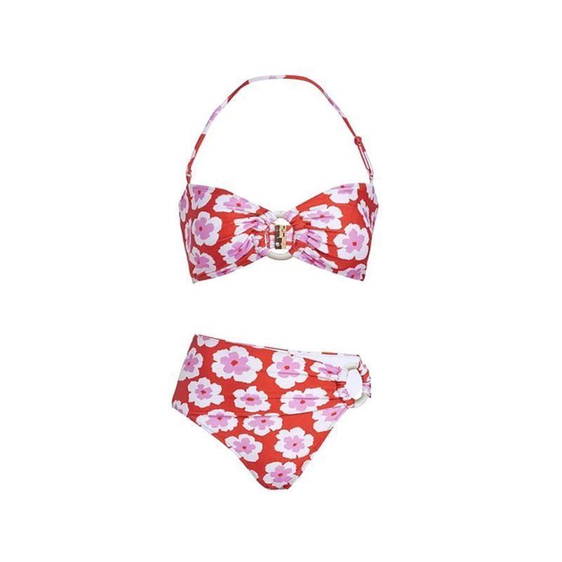 Abbigliamento da donna, bikini con scollo all'americana, per la spiaggia, con protezione solare, costume da bagno_voghion.com