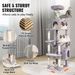 Cat Tree 72' Cat Tower With 2 Cat Condos Sisal Scratching Post Light Grey_voghion.com