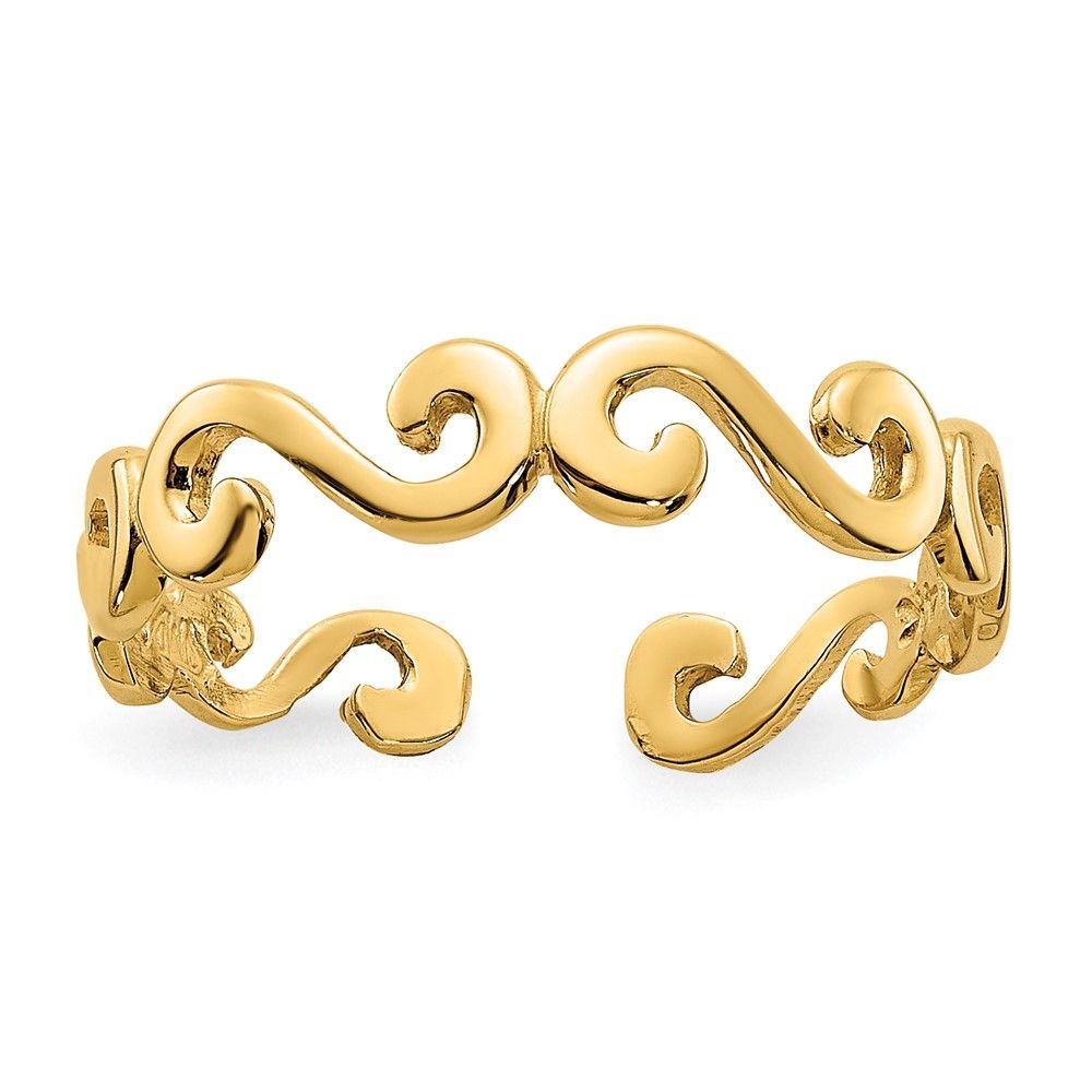 14k Swirl Toe Ring_voghion.com