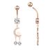 Commercio elettronico transfrontaliero New Star Moon Zircon Anello per ombelico Piercing all'ombelico Gioielli all'ingrosso online_voghion.com