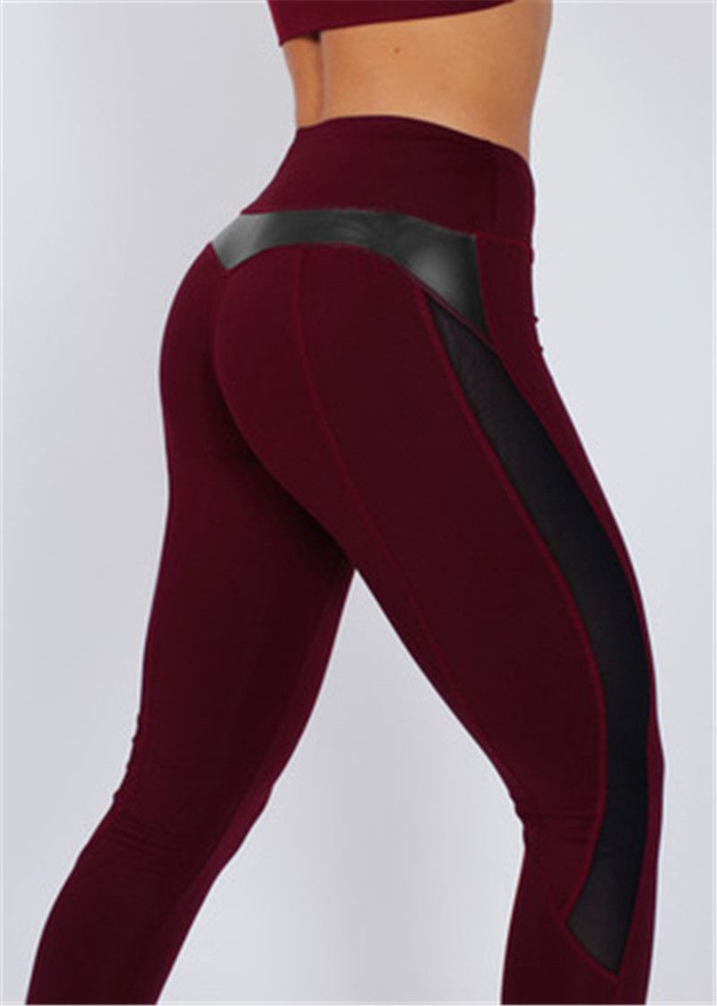 Vêtements pour femmes, Leggings en maille de soie de lait, pantalons à neuf points_voghion.com