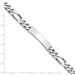 Sterling Silver Polished Engraveable Figaro Link ID Bracelet_voghion.com