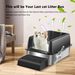 20cm Large Stainless Steel Semi-Enclosed Splash-Proof Toilet Cat Litter Box_voghion.com