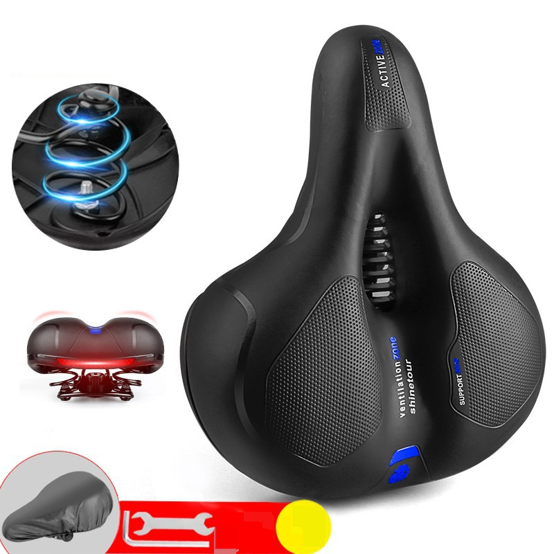 Sporta un izklaides spilvens kalnu velosipēda sēdeklis īpaši mīksts biezs triecienu absorbcijas velosipēda piederumi universāls velosipēda sēdeklis_voghion.com
