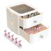 2 Tier Press On Nail Organizer With Handle Acrylic Nail Holds 48 Pairs Of Press On Nails_voghion.com