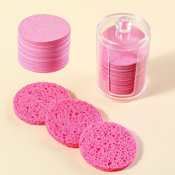 Discos de algodão Flor Amor Círculo Urso Polpa de madeira Algodão Limpeza Removedor de maquiagem Sabonete facial Puff Ferramenta de remoção de maquiagem Esponja Pó Puff Ferramenta de beleza_voghion.com