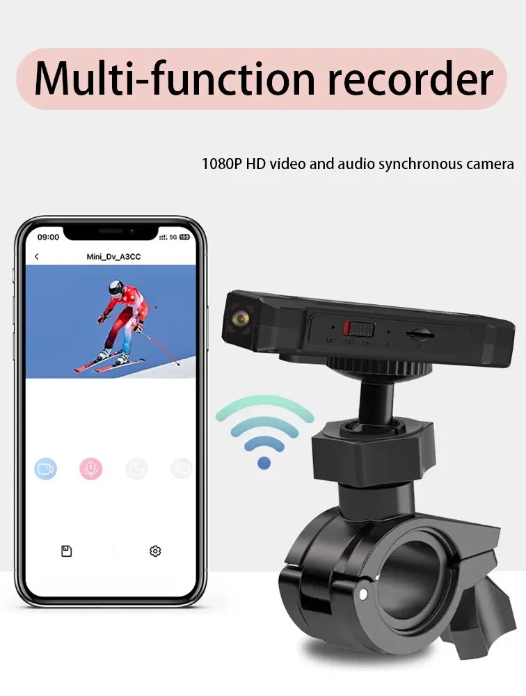 Voice Recorder 180 Degree Rotating HD Night Vision Video Camera Wearable Body Meeting Recorder_voghion.com
