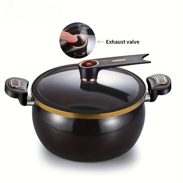 Multifunctional Large Capacity Kitchen Pot 8L Micro Pressure Large Stockpot Quick Cooking Locking Handle Stew Saucepan_voghion.com