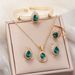 Jewelry Women's Water Drop Gem Series Necklace Earrings Ring Bracelet Four Piece Set_voghion.com