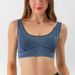 Reggiseno fitness push-up antiurto ad alta resistenza elastico aderente da donna in denim per yoga_voghion.com