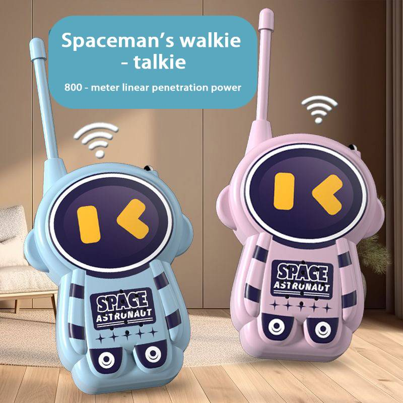 Giocattolo walkie-talkie wireless ricaricabile a lunghissima distanza a tema astronauta per bambini con una portata di 1000 metri._voghion.com