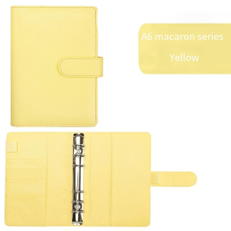 Premium A6 Pastel Leather Planner Notebook – Refillable Binder Journal With Zipper Pocket, Monthly Planner, Stickers & Organizer Accessories​_voghion.com