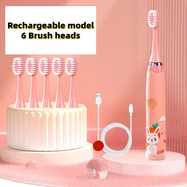 New Children's Electric Toothbrush, Fully Automatic Rechargeable Kids' Toothbrush, Teeth Cleaning And Protection, Waterproof Baby ToothbrushA3_voghion.com