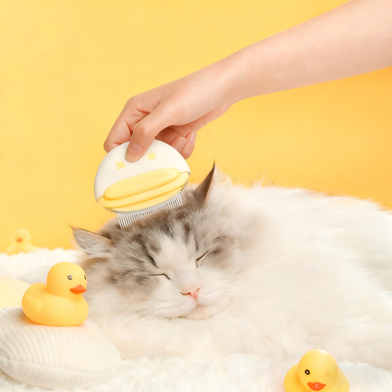 duck-shaped Cat Grooming Comb_voghion.com