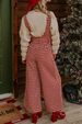 Women's autumn and winter clothing printed plaid loose suspenders wide-leg trousers for women_voghion.com