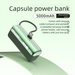 Banco de cápsulas de emergencia mini de 5000 mAh, compacto, portátil, con cable incorporado, fuente de alimentación móvil_voghion.com