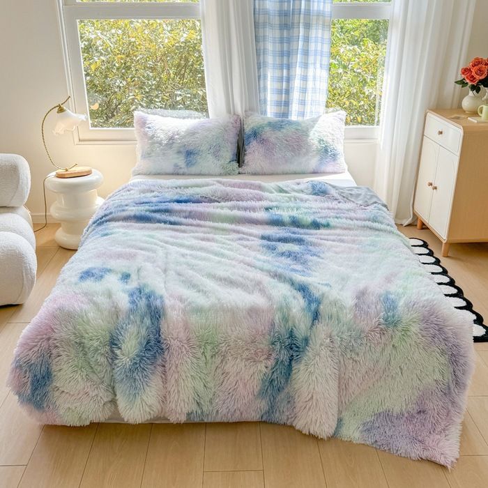 Long Flurry Fleece Blanket Flannel Double Layer Blanket Quilt Cover Super Soft_voghion.com