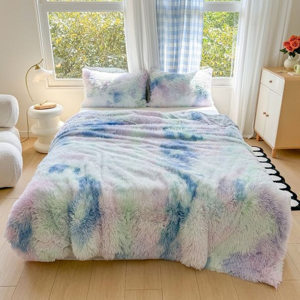 Long Flurry Fleece Blanket Flannel Double Layer Blanket Quilt Cover Super Soft_voghion.com