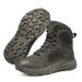 Men's & Women's Tactical Boots - Lightweight, Breathable & Slip-Resistant For Running, Training & Duty Mid Tube Black Men_voghion.com