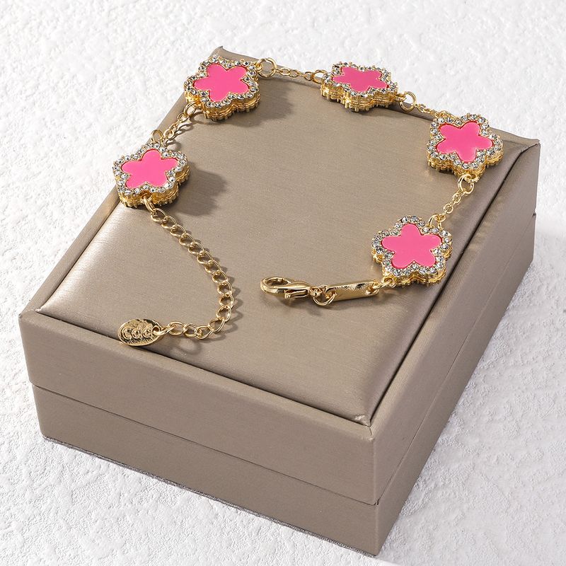 Multiple Styles Diamond-Encrusted Pentagram Petal Fashionable Elegant Light Luxury Eco-Friendly Material Women's Single_voghion.com