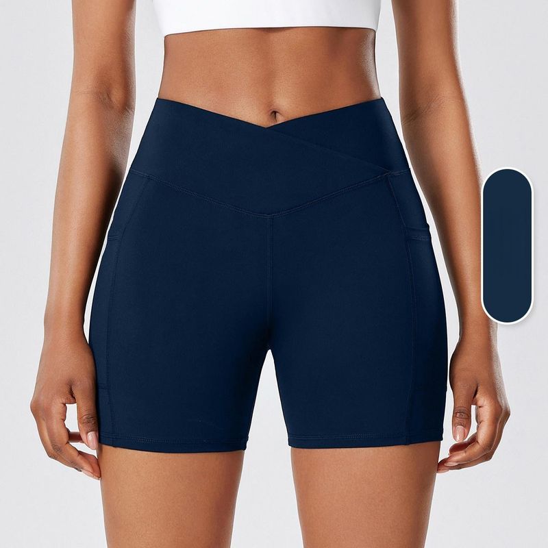 NOKO Sports 7A antibacteriële fitnessshorts voor dames, fietsbroek, taille, kruis, heuplift, perzikkleurige, sexy nude yogashorts_voghion.com