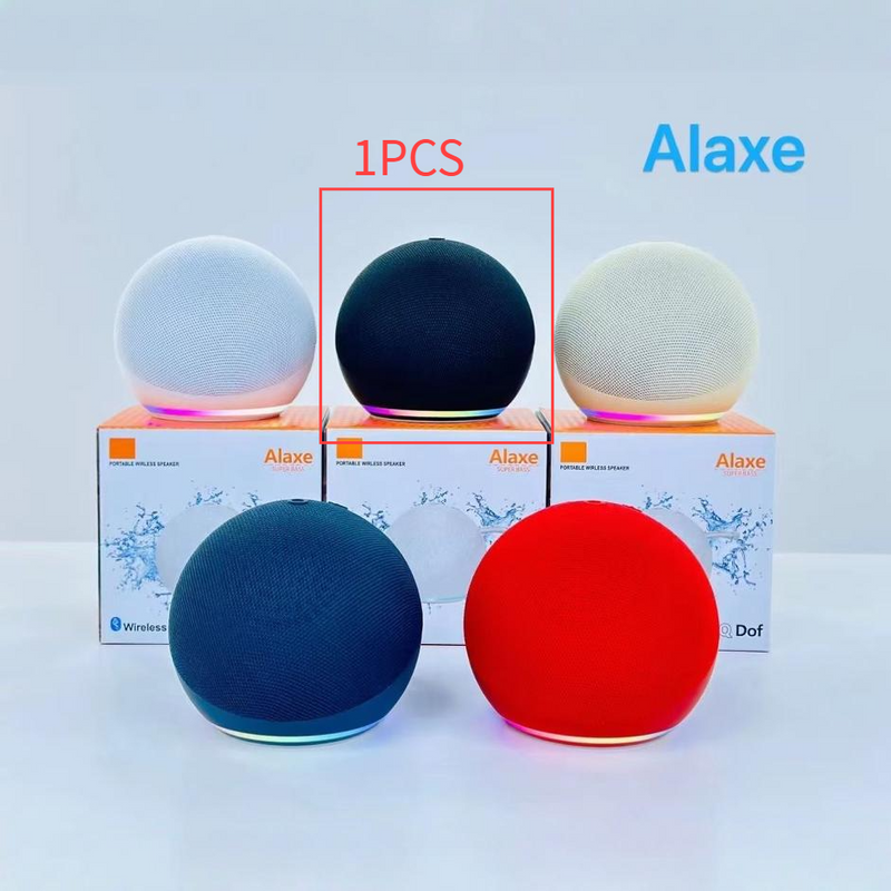 Enceinte Bluetooth sans fil Alaxe avec support mural et emplacement pour carte TF - Mini enceinte de bureau avec basses profondes et housse en tissu_voghion.com