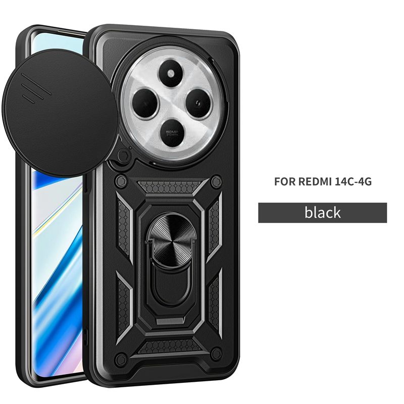 Za Xiaomi Poco C75 4G Case Ring Stojalo Slide Camera Lens Armor Case Za Poko Little C75 Pocco C75 PocoC75 4G Zadnji Pokrovček_voghion.com