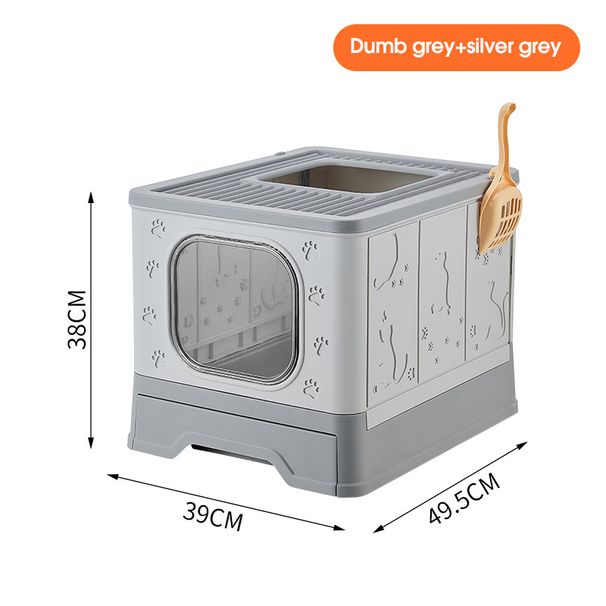 Top-Extracted Box, Closed Anti-Splash Deodorizing Toilet, Large Capacity Pull-Out Cat Litter Box_voghion.com