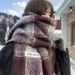 Nuova sciarpa scozzese spazzolata per le donne in inverno, di alta qualità e versatile, adatta per coppie di studenti, versione coreana, sciarpa spessa per gli uomini_voghion.com