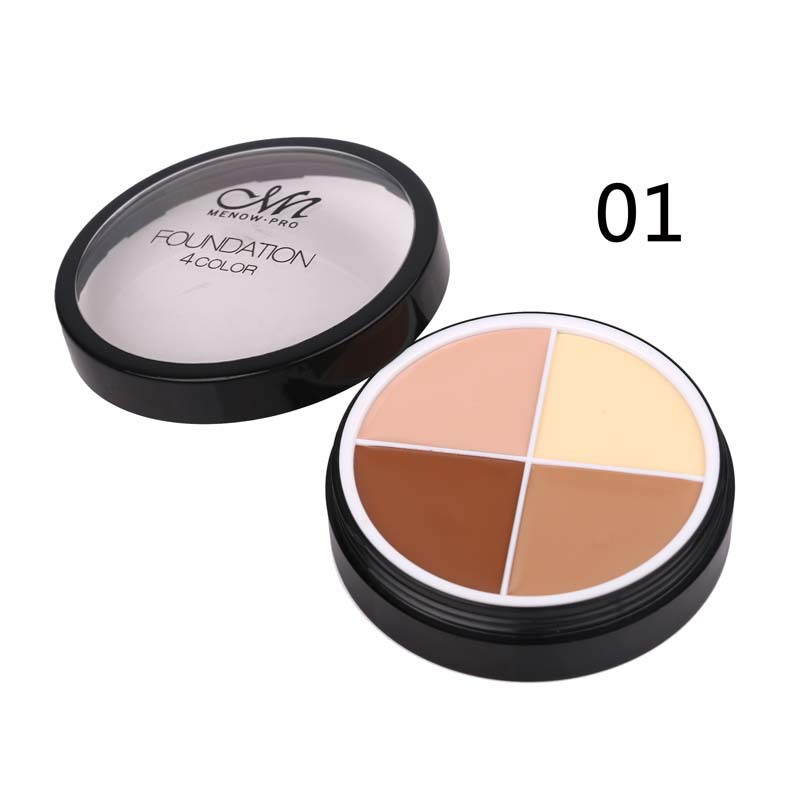 Makeup 4 Colors Concealer Palette Waterproof Moisturizing Contour Bronzer Make Up Face Foundation Cream Concea_voghion.com