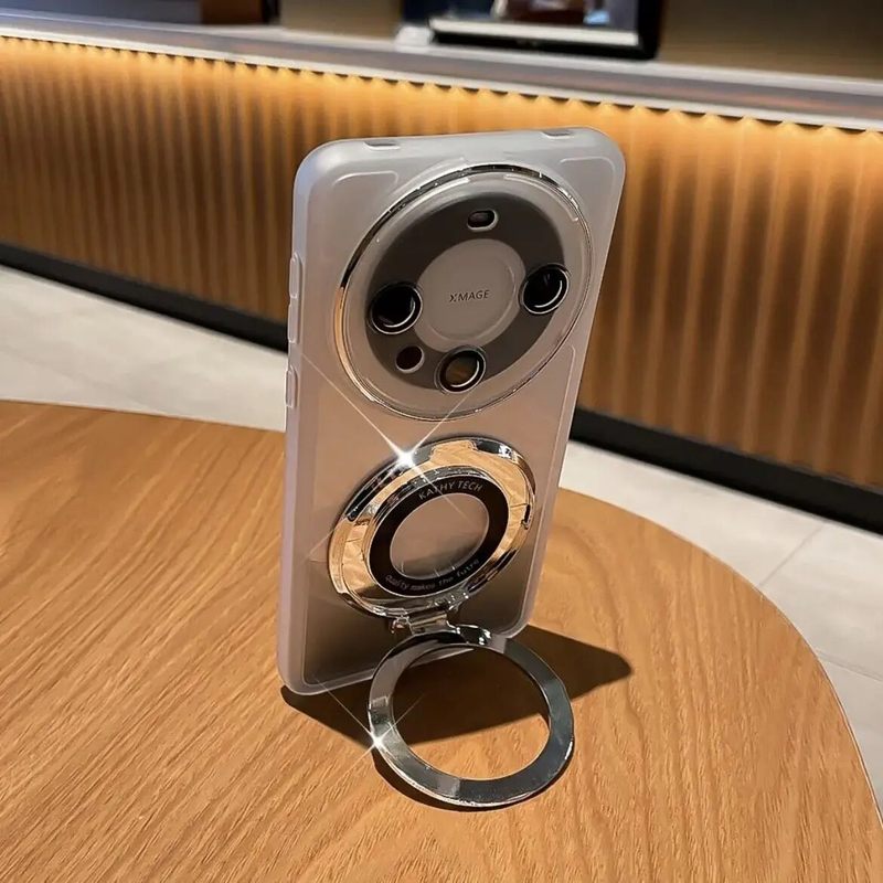 Xiaomi POCO M6 Pro Soft Glitter With Ring Stand Magnetic Protective Back Cover Case For xiaomi poco m6pro 4G Shell_voghion.com