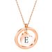 personality simple fashion geometric round 26 initials hollow smooth love rose gold necklace_voghion.com